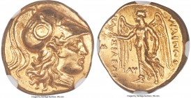 MACEDONIAN KINGDOM. Philip III Arrhidaeus (323-317 BC). AV stater (18mm, 8.57 gm, 10h). NGC Choice AU 5/5 - 3/5. Lifetime issue of Babylon, ca. 323-31...
