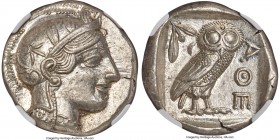ATTICA. Athens. Ca. 440-404 BC. AR tetradrachm (26mm, 17.20 gm, 3h). NGC MS S 5/5 - 5/5. Mid-mass coinage issue. Head of Athena right, wearing crested...