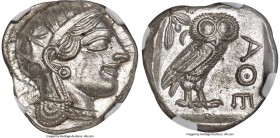 ATTICA. Athens. Ca. 440-404 BC. AR tetradrachm (25mm, 17.21 gm, 4h). NGC MS 5/5 - 5/5. Mid-mass coinage issue. Head of Athena right, wearing crested A...