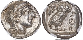 ATTICA. Athens. Ca. 440-404 BC. AR tetradrachm (25mm, 17.18 gm, 3h). NGC MS 5/5 - 4/5. Mid-mass coinage issue. Head of Athena right, wearing crested A...