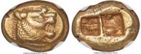 LYDIAN KINGDOM. Alyattes or Walwet (ca. 610-546 BC). EL third-stater or trite (14mm, 4.72 gm). NGC Choice XF S 5/5 - 5/5. Uninscribed, Lydo-Milesian s...