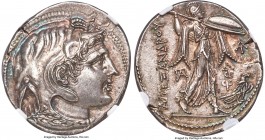 PTOLEMAIC EGYPT. Ptolemy I Soter, as Satrap (ca. 323-305/4 BC). AR tetradrachm (28mm, 15.70 gm, 11h). NGC Choice AU 4/5 - 5/5, die shift. Alexandria, ...