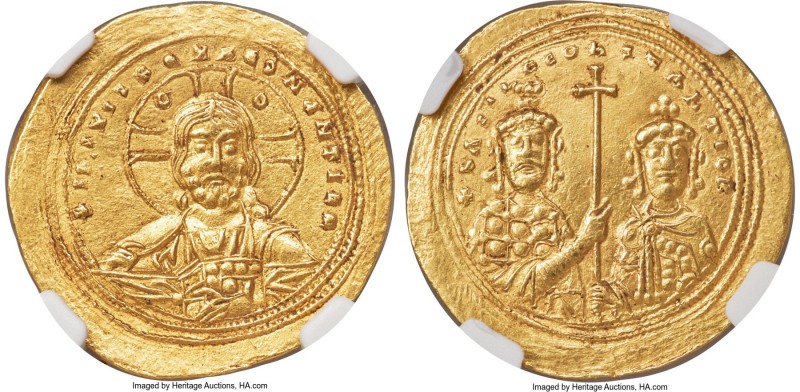 Basil II Bulgaroctonos (AD 976-1025) with Constantine VIII. AV histamenon nomism...