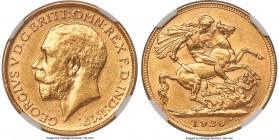 George V gold Sovereign 1920-M UNC Details (Cleaned) NGC, Melbourne mint, KM29, S-3999, Marsh-238 (R2). An important Melbourne issue, one of the scarc...