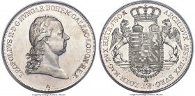 Leopold II Taler 1790-A MS62 Prooflike PCGS, Vienna mint, KM2099, Dav-1171. A difficult one-year type, very scarcely found in any condition, let alone...