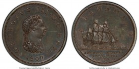British Colony. George III Proof Penny 1807 PR63 Brown PCGS, Soho mint, KM1, Prid-3. Engrailed edge. Proposed to be a 'restrike' from the original 180...