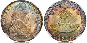 Republic 8 Soles 1833 PTS-LM MS63 S NGC, Potosi mint, KM97. An absolutely stand-out representative in all respects, with even the relatively superior ...