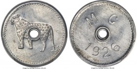Middle Congo aluminum "Panther" Jeton 1926 MS64 PCGS, Km-TnA2, Lec-7. A charming and esoteric non-denominated type depicting the figure of a panther. ...