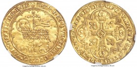 Jean II le Bon gold Mouton d'Or ND (1350-1364) MS62 NGC, Paris mint, Fr-280, Dup-291, Ciani-354, Lafaurie-294. 4.62gm. +ΛGn • DЄI • TOLL • PCCA • mVND...