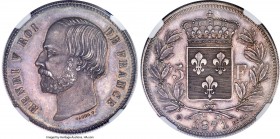 Henri V Pretender silver Proof Essai 5 Francs 1871 PR63 NGC, Brussels mint, KM-X37.2, Maz-926 (R2), VG-2731. An utterly charming example that seems to...