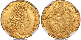 Bavaria. Maximilian II Emanuel gold Maximilian d'Or 1719 XF Details (Edge Filing) NGC, Munich mint, KM388, Fr-226. The recipient of some exploitative ...