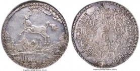 Brunswick-Lüneburg-Celle. Christian Ludwig 1-1/2 Taler 1659-LW MS61 NGC, Clausthal mint, KM250, Dav-LS166, Welter-1498. With value"1 1/2" stamped on r...
