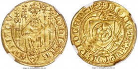 Mainz. Johann II von Nassau gold Goldgulden ND (1397-1419) MS65 NGC, Bingen mint, Fr-1615, Prinz Alexander-127 var. (different punctuation). 3.52gm. I...