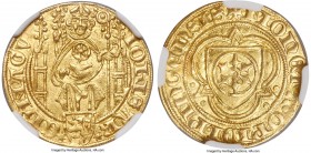 Mainz. Johann II von Nassau gold Goldgulden ND (1397-1419) MS64 NGC, Bingen mint, Fr-1615, Prinz Alexander-127 var. (different punctuation). 3.50gm. I...