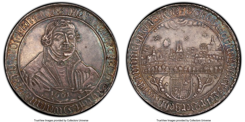 Mansfeld-Eisleben. Johann Georg III Medallic 1/2 Taler 1661 MS62 PCGS, KM-XM1, W...