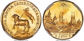 Nürnberg. Free City gold Ducat 1806-KR UNC Details (Obverse Scratched) NGC, KM416, Fr-1919. The recipient of a pair of unfortunate scratches to the ob...
