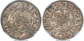 Kings of All England. Cnut (1016-1035) Penny ND (1024-1030) MS65 NGC, Norwich mint, Leofric as moneyer, Pointed Helmet type, S-1158, N-787. 1.07gm. +C...