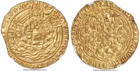 Edward III (1327-1377) gold Noble ND (1356-1361) UNC Details (Edge Filing) NGC, Tower mint, Cross 3 mm, Pre-Treaty period, S-1490, N-1182. 7.61gm. Min...