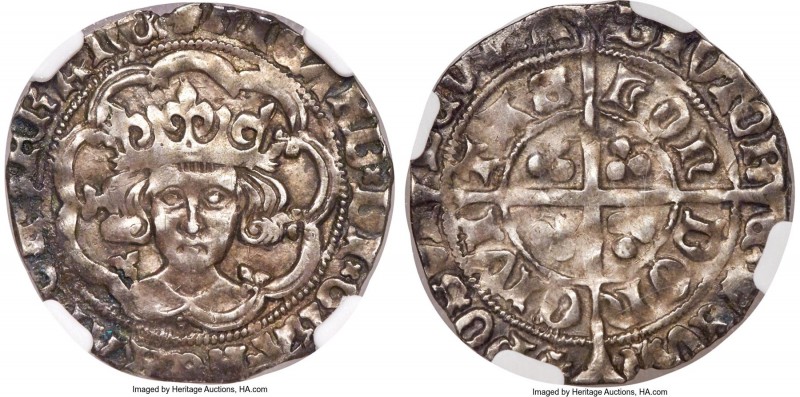 Richard III Groat ND (1483-1485) XF45 NGC, London mint, Halved Sun and Rose (SR3...