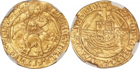 Henry VIII (1509-1547) gold Angel ND (1509-1526) UNC Details (Obverse Cleaned) NGC, Tower mint, Portcullis Crowned mm, First coinage, S-2265, N-1760. ...