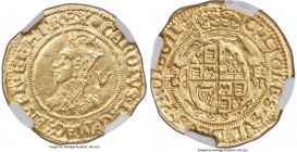 Charles I gold Crown ND (1641-1643) MS62 NGC, Tower mint, Triangle-in-Circle mm, KM139, S-2715, N-2185, Brooker-218-219. 2.39gm. Fourth bust. Simply t...