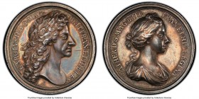 Charles II silver Specimen "Marriage to Catherine of Braganza" Medal ND (1662) SP62 PCGS, MI-489/110, Van Loon-II-471. By John Roettiers. On the Royal...