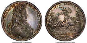 Anne silver "Battle of Blenheim" Medal 1704 MS63 PCGS, Eimer-407, Julius-658. By Georg Hautsch. On the Battle of Blenheim, a major battle of the War o...