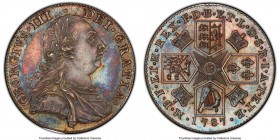 George III Proof Shilling 1787 PR64+ PCGS, KM607.2, S-3746. Variety with hearts in the Hanoverian shield. Profoundly detailed and clear in its strike,...
