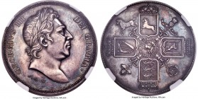 George III silver Proof Pattern Crown ND (1820) PR62 NGC, ESC-2055. Plain edge. By Thomas Webb and George Mills for Mudie. A gorgeous pattern Crown, s...