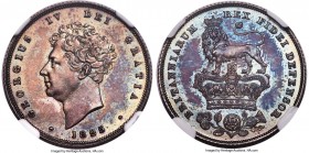 George IV Proof Shilling 1825 PR65 NGC, KM694, S-3812. Variety with bare bust and reeded edge. Boldly struck, with rims that soar and central imagery ...