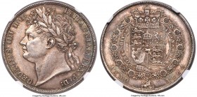 George IV 1/2 Crown 1824 MS64 NGC, KM688, S-3808. A well-preserved example displaying soft original tone with underlying cartwheel luster. Conditional...