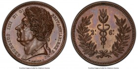 George IV bronze Proof Pattern 1/2 Crown ND (c. 1824-1825) PR64 Brown PCGS, ESC-2393 (R6; prev. ESC-655). By W. Binfield. A pattern so rare as to be n...