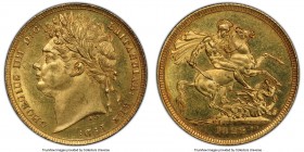 George IV gold Sovereign 1822 MS63 PCGS, KM682, S-3800, Fr-376. A choice example with pleasing lemon-yellow surfaces and an almost Prooflike reflectiv...