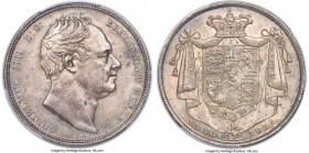 William IV 1/2 Crown 1834 MS64 PCGS, KM714.2, S-3834, W.W. in script. Wholesome argent tone adds an air of originality to this choice example of the f...
