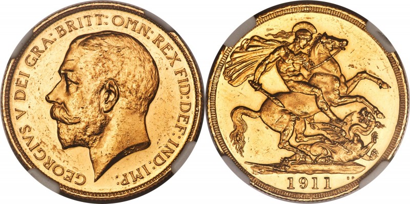 George V gold Proof 2 Pounds 1911 PR60 NGC, KM821, S-3995. An attainable example...