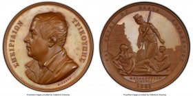 Othon bronzed-copper Specimen "Spyridon Trikoupis" Medal 1826-Dated (1836) SP65 PCGS, Wurzbach-8848. 44mm. By Konrad Lange. Greek War of Independence ...