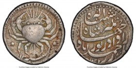 Mughal Empire. Jahangir "Zodiac" Rupee AH 1027 Year 13 (1617/1618) VF Details (Shroff Mark) PCGS, Ahmadabad mint, KM150.10, Hull-1452, Liddle Type S-1...
