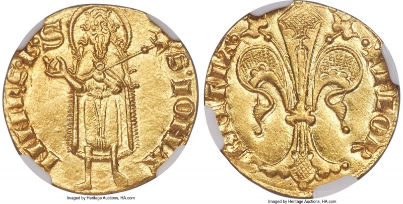 Florence. Republic gold Florin ND (2nd Semester of 1388) MS61 NGC, Fr-275, CNI-X...