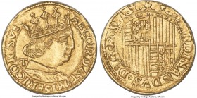 Naples & Sicily. Ferdinand I of Aragon (1458-1494) gold Ducat ND (1488-1494) MS63 NGC, Naples mint, Biaggi-1670, MIR-64/7. 3.51gm. FERDINANDVS • D: G ...