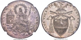 Papal States. Sede Vacante Scudo 1829-B MS64 NGC, Bologna mint, KM1303, Dav-188, B-3263. A brilliant near gem imbued with exquisite imagery, the surfa...