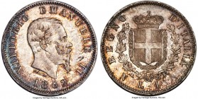 Vittorio Emanuele II Lira 1862-N MS65+ NGC, Naples mint, KM5.2, Gig-62. Exuding quality at every turn, this impressive gem features shimmering argent ...