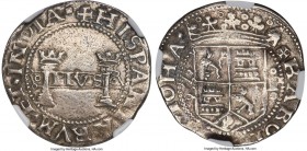 Charles & Johanna "Early Series" Real ND (1536-1542) ◦M◦-◦P◦ XF Details (Surface Hairlines) NGC, Mexico City mint, KM0007, Cal-153, Nesmith-Unl. 24mm....
