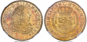 Ferdinand VI 8 Escudos 1751 LM-J MS61+ NGC Lima mint, KM50, Onza-577. A more desirable portrait type from Ferdinand VI's reign, the coin at hand displ...