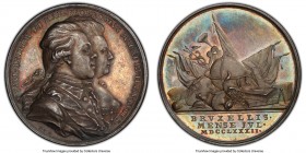 Catherine II silver Specimen "Mint Visit" Medal 1782 SP62 PCGS, Diakov-191.1. 41mm. Struck on the occasion of the visit of Crown Prince Paul to Brusse...