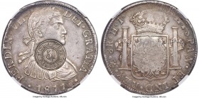 Glasgow. T&R Arthur Counterstamped 5 Shillings ND (1815-1819) AU53 NGC, KM-CC38 (Rare), Davis-Unl., Manville-35. Displaying T&R. ARTHUR GLASGOW. aroun...