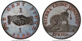 British Colony. Sierra Leone Company bronze Cent 1796 MS63 Brown PCGS, Soho mint, KM1. A deeply toned issue showcasing a sweeping undercurrent of maro...