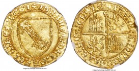 Castile & Leon. Juan II gold Dobla de la Banda ND (1406-1454) MS63 NGC, Seville mint, Fr-112, Cay-1515. 4.63gm. Variety with "S" at the top of cross. ...