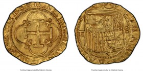 Charles & Johanna (1504-1555) gold Cob Escudo ND (from 1535) S-D MS62 PCGS, Seville mint, Cal-55, Cay-3148. 3.36gm. Very boldly executed, if minorly o...