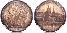 Confederation "Lausanne Shooting Festival" 5 Francs 1876 MS66 NGC, KMX-S13, Richter-1560. Among the nicest examples of this wondrous type that we have...