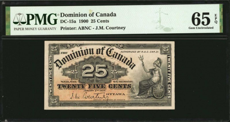 CANADA. Dominion of Canada. 25 Cent, 1900. DC-15a. PMG Gem Uncirculated 65 EPQ....